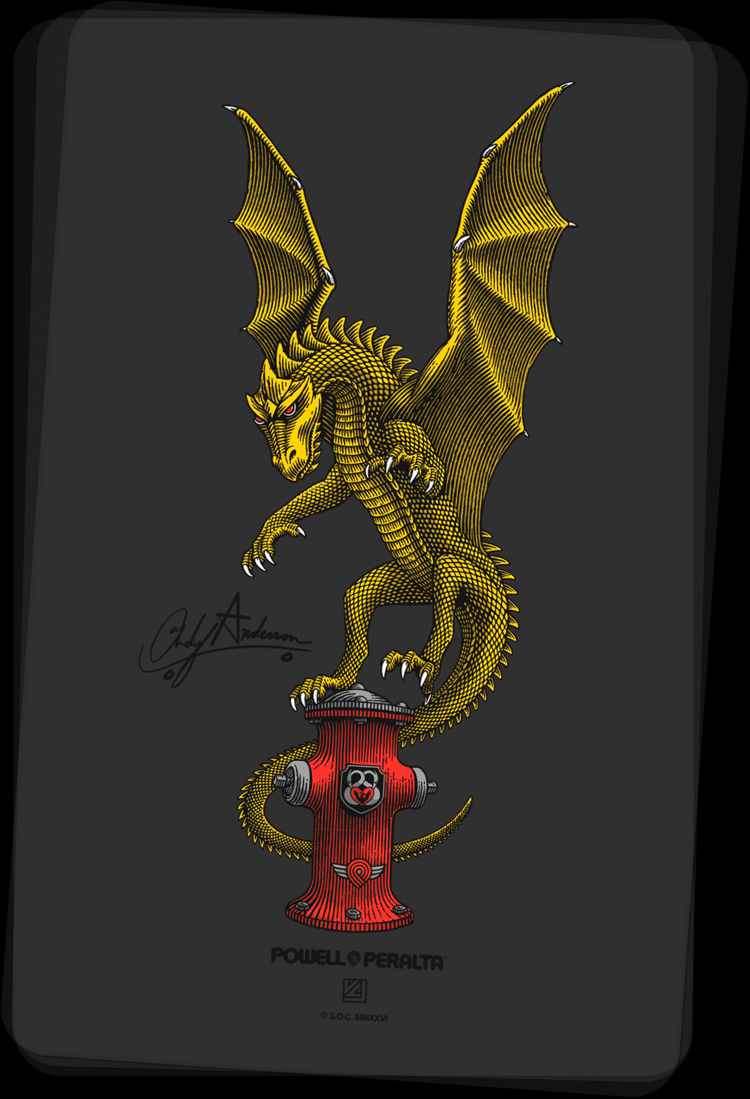 Powell Peralta Pro Andy Anderson Hydrant Dragon Sticker 10pk