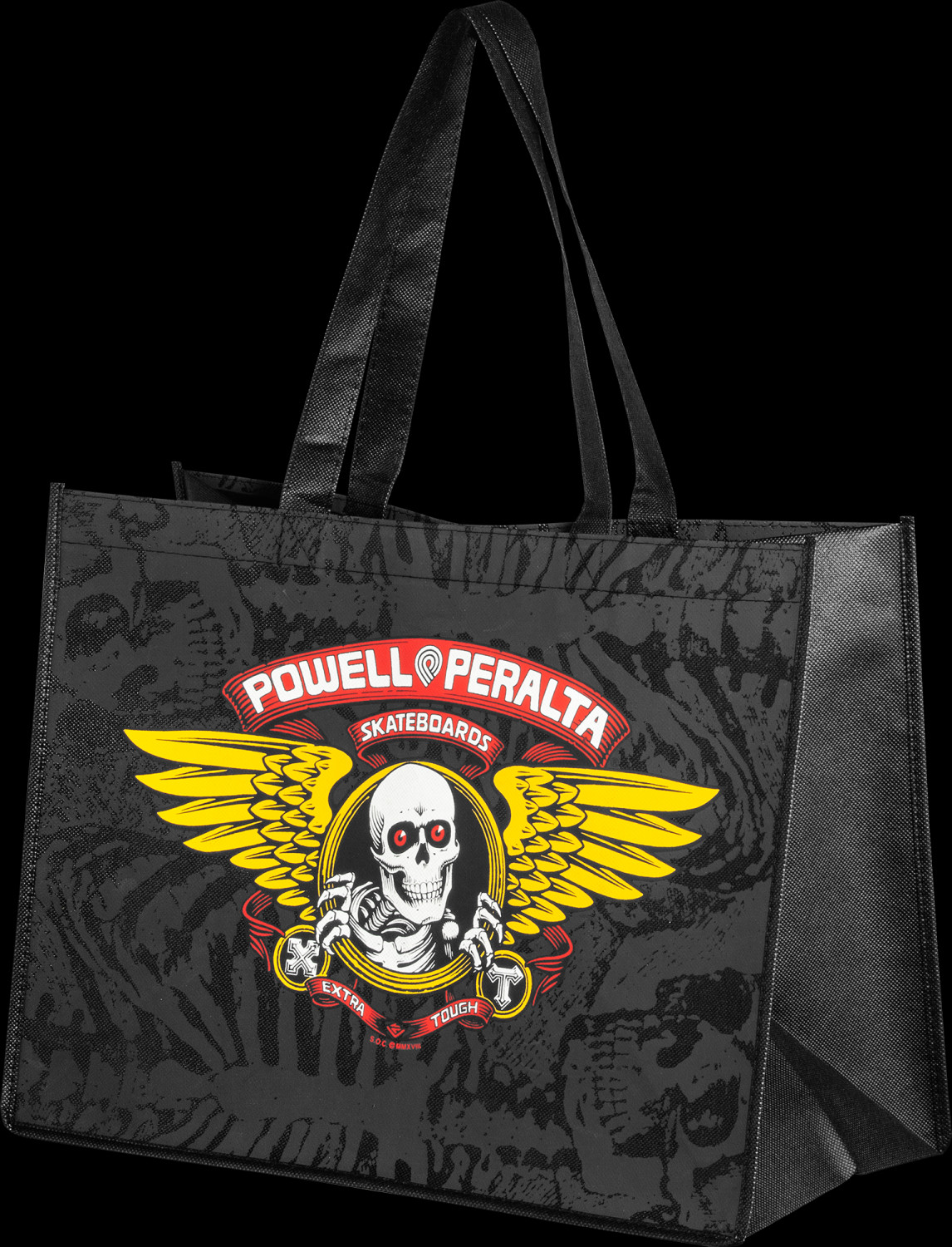 powell-peralta-winged-ripper-shopping-bag-non-woven-black-12x16-photo
