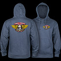 Powell Peralta WInged Ripper Hooded Sweatshirt Mid Weight Navy Heather