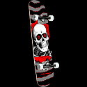 Powell Peralta Ripper One Off Silver/Red Birch Complete Skateboard - 7 x 28