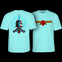 Powell Peralta Triple P Skull and Sword T-shirt Celadon