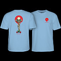 Powell Peralta Tucking Skeleton T-shirt Carolina Blue