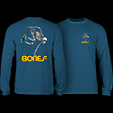 Powell Peralta Skateboarding Skelton L/S T-Shirt Slate Blue