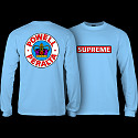 Powell Peralta Supreme L/S T-shirt - Carolina Blue