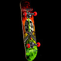 Powell Peralta Skull and Sword Storm Complete Skateboard Red/Lime - 7.5 x 31