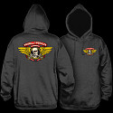 Powell Peralta Winged Ripper Hooded Sweatshirt Charcoal