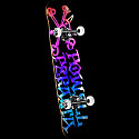Powell Peralta Vato Rat Paint Skateboard Pink/Blue - 8 x 32.125