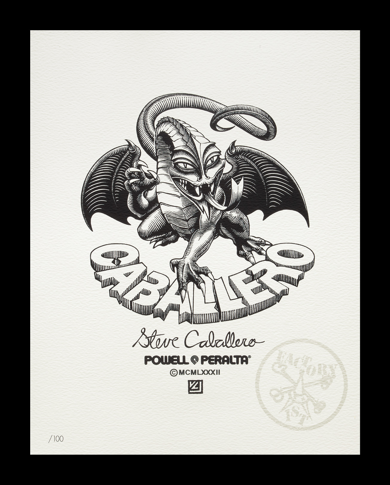 Powell Peralta Caballero Dragon Art Giclee Print 8 x 10 - Powell