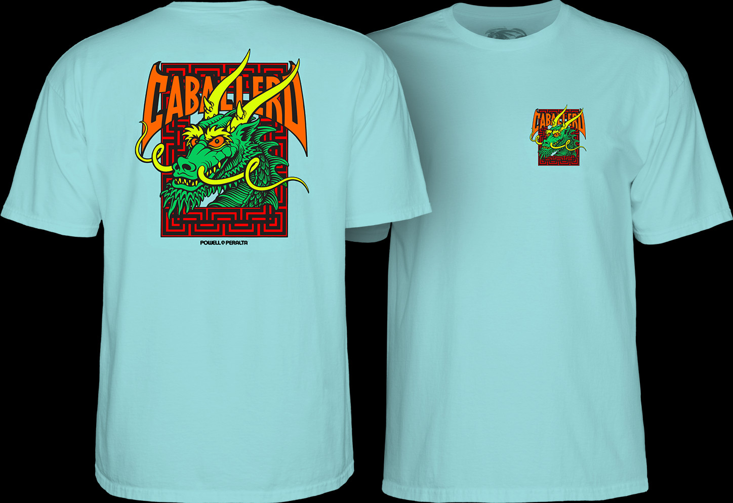 Powell Peralta Steve Caballero Street Dragon T-Shirt Teal Ice Photo #1 ...