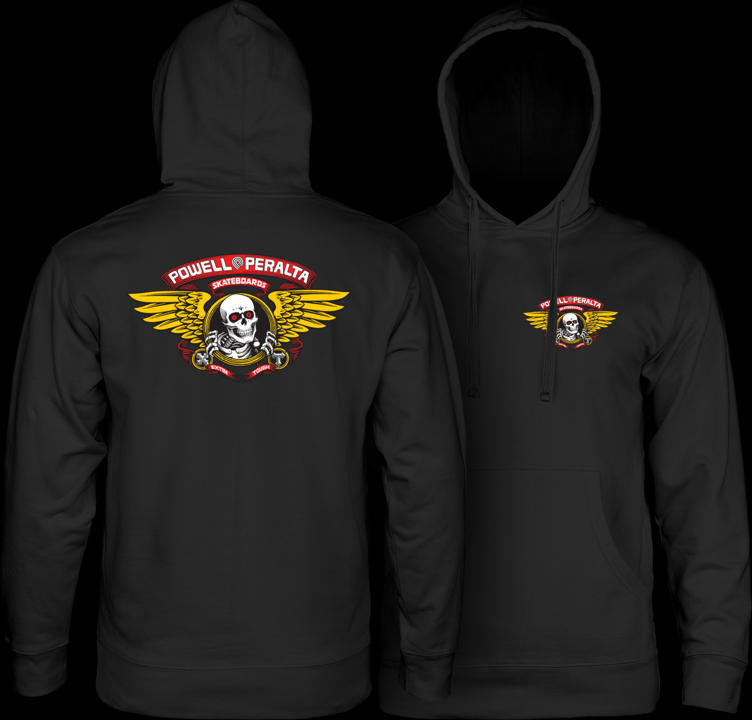 Powell Peralta Winged Ripper Hooded Sweatshirt Black Photo #1 - Photo ...