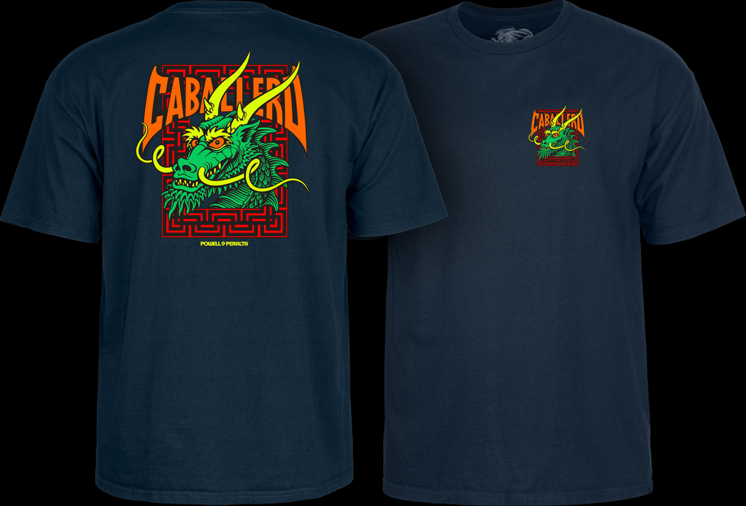 Powell Peralta Steve Caballero Street Dragon T-shirt - Navy Photo #1 ...