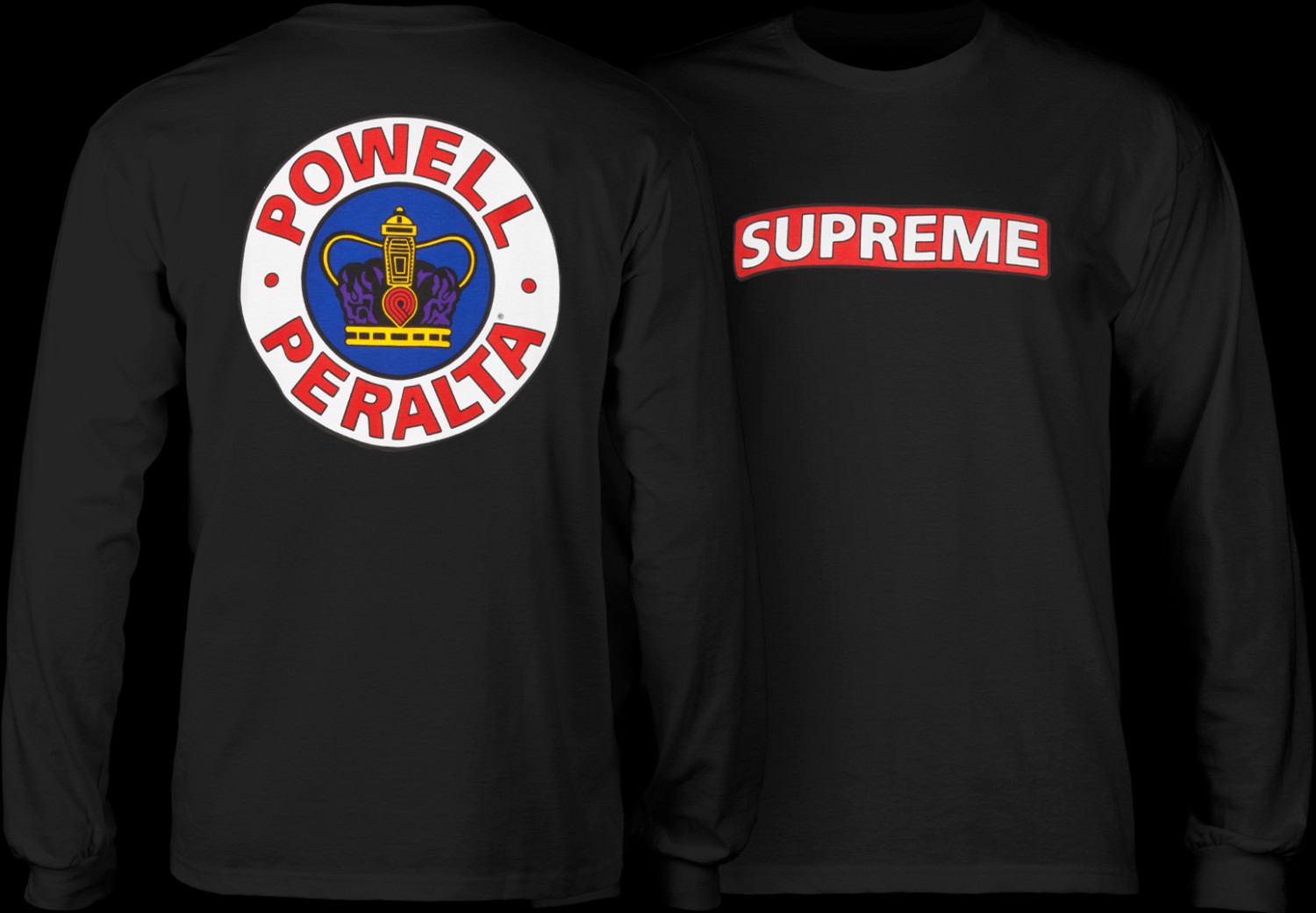 Powell Peralta Unisex Long Sleeve T-Shirt - The Ripper Skate Graphic 100% Cotton
