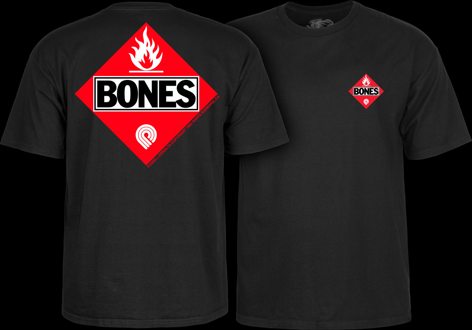 Powell Peralta Flamable Black T-shirt Photo #1 - Photo Gallery - Powell ...