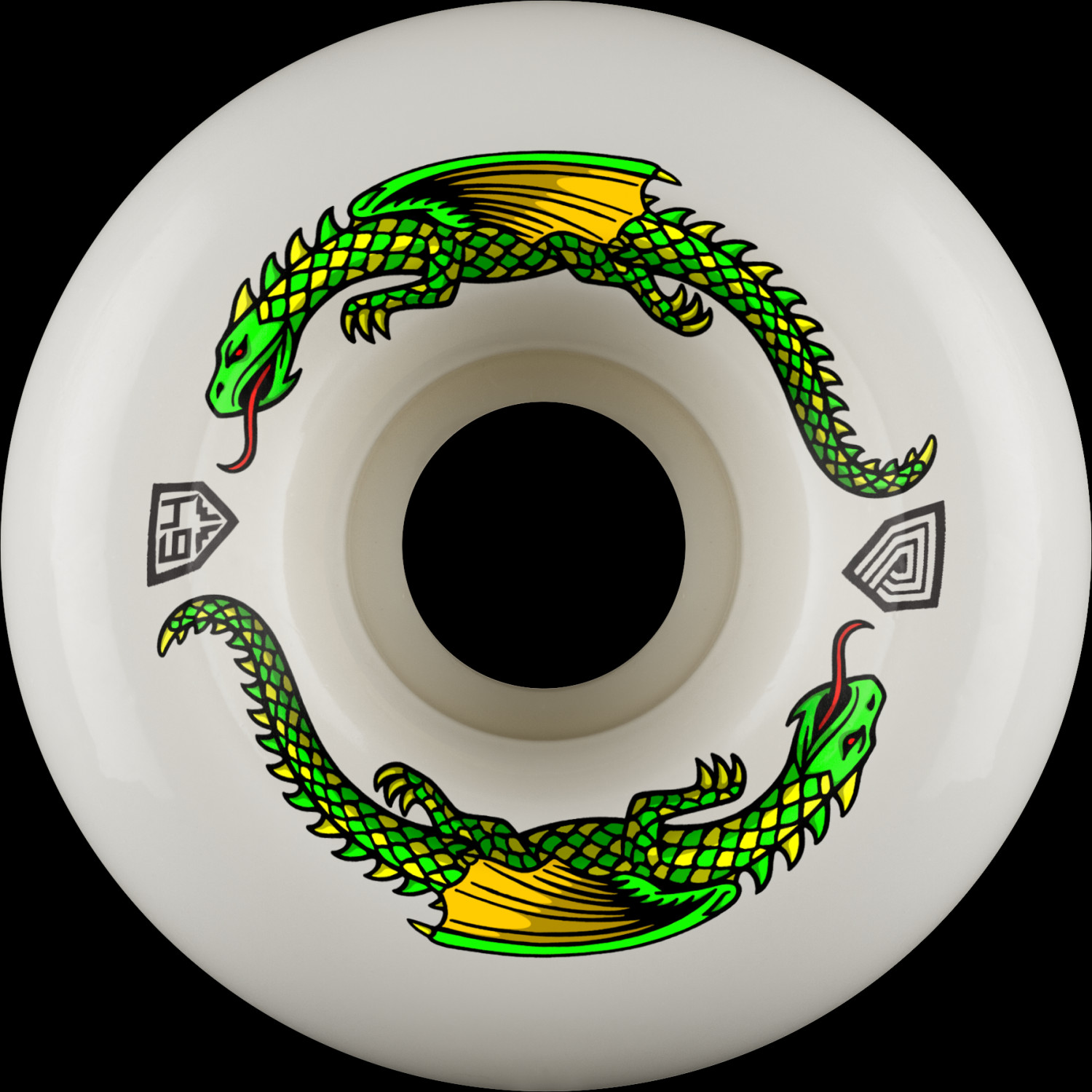 Powell Peralta Dragon Formula Skateboard Wheels 64mm x 40mm 93A 4pk ...