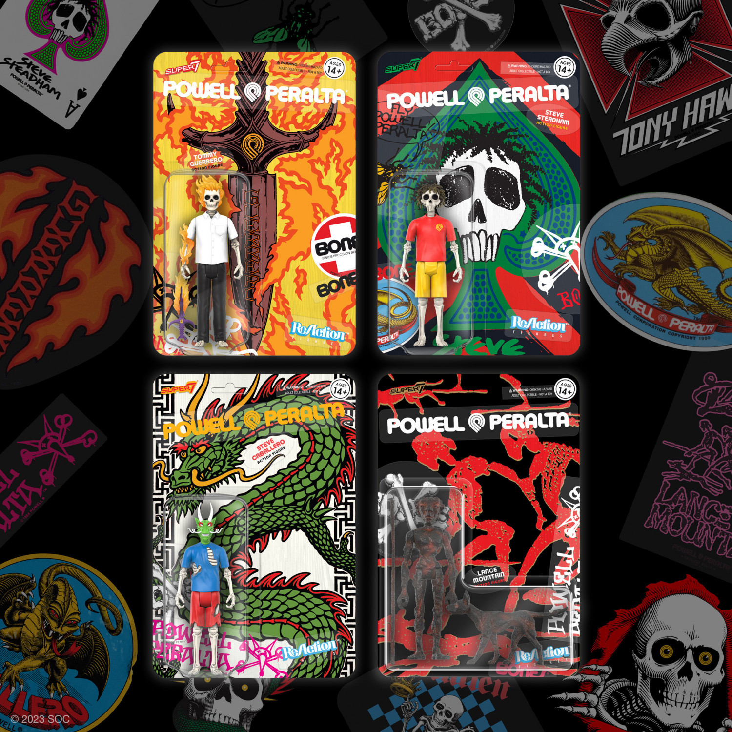 Powell Peralta Super 7 Collabo Action Figure Steve Steadham Wave 3