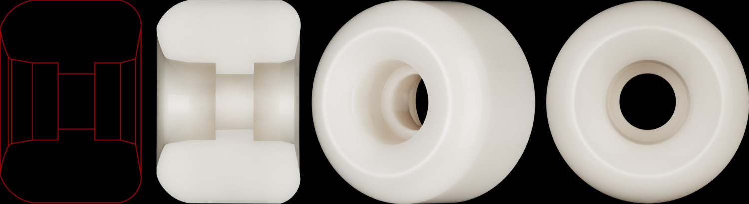 Roues De Skate Powell Peralta Dragon Formula Nano Rats - 56 Mm 93a - Blanches - Neuf