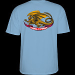 Powell Peralta Oval Dragon Youth T-Shirt Carolina Blue