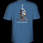 Powell Peralta Skull and Sword T-shirt Slate Blue