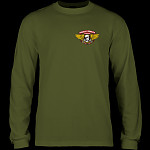 Powell Peralta Winged Ripper L/S T-shirt - Military Green
