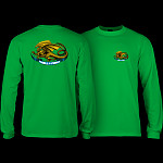 Powell Peralta Oval Dragon YOUTH L/S - Kelly Green