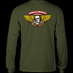 Powell Peralta Winged Ripper L/S Shirt Military Green