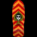 Powell Peralta Steadham Skull & Spade Reissue Skateboard Deck Orange Stain - 10.00 X 30.125
