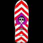 Powell Peralta Steadham Skull and Spade Skateboard Deck red/wht - 10 x 30.125