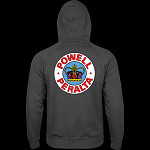 Powell Peralta Supreme Hooded Zip Sweatshirt - Charcoal Heather