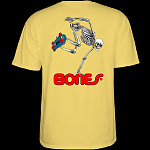 Powell Peralta Skateboarding Skeleton T-shirt Yellow