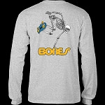 Powell Peralta Skateboarding Skeleton YOUTH L/S - Athletic Heather