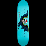 Powell Peralta Bat Skull Turquoise Skateboard Deck - 8.25 x 31.6