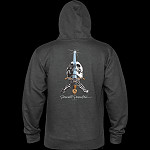 Powell Peralta Skull & Sword Hooded Sweatshirt Charcoal