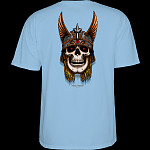 Powell Peralta Andy Anderson Skull T-Shirt - Caralina Blue