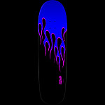 Powell Peralta NITRO Hot Rod Flames Skateboard Deck Blue/Black - 9.33 X 33.25