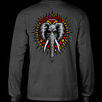 Powell Peralta Vallely Elephant L/S Shirt Charcoal
