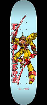 Powell Peralta Steve Caballero Gundam Skateboard Deck Light Blue / Red Foil - Shape 244 - K20 8.5 X 32.08