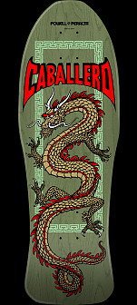 Powell Peralta Steve Caballero Chinese Dragon Reissue Skateboard Deck Sage Green - 10 x 30