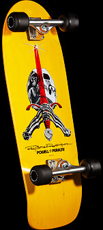 Powell Peralta OG Rodriguez Skull & Sword 06 Skateboard Assembly Yellow- 10.0 166 SP3
