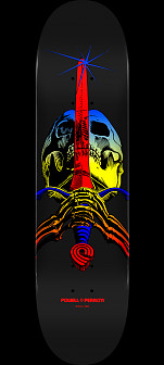 Powell Peralta Skull & Sword Skateboard Deck Yellow Fade - Shape 246 - 9 x 32.95