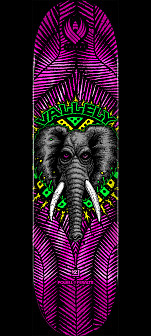 Powell Peralta FLIGHT Mike Vallely Elephant Pink Foil Skateboard Deck - 8.38" K26
