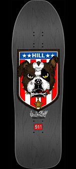 Powell Peralta Frankie Hill Bulldog Skateboard Deck Gray Stain - 10 x 31.5