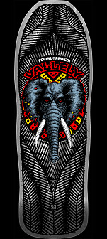 Powell Peralta Mike Vallely Elephant Reissue Skateboard Deck Silver Foil - 9.85 x 30