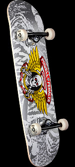 Powell Peralta Winged Ripper One Off Silver Birch Complete Skateboard - 8 x 31.45