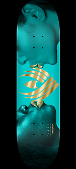 Powell Peralta Kiss FLIGHT Teal/Gold Foil Skateboard Deck 8.13" K26
