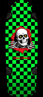 Powell Peralta OG Ripper Skateboard Deck Checker Green/Black - 10 x 30