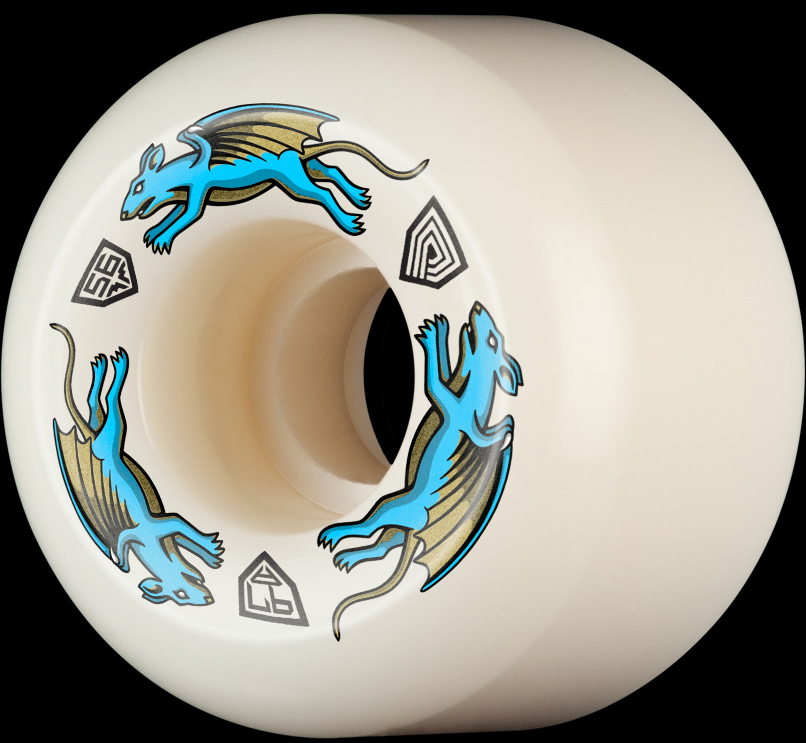 Powell Peralta Nano Rats 97A - AA2 Asymmetrical Shape - Wide Ride 