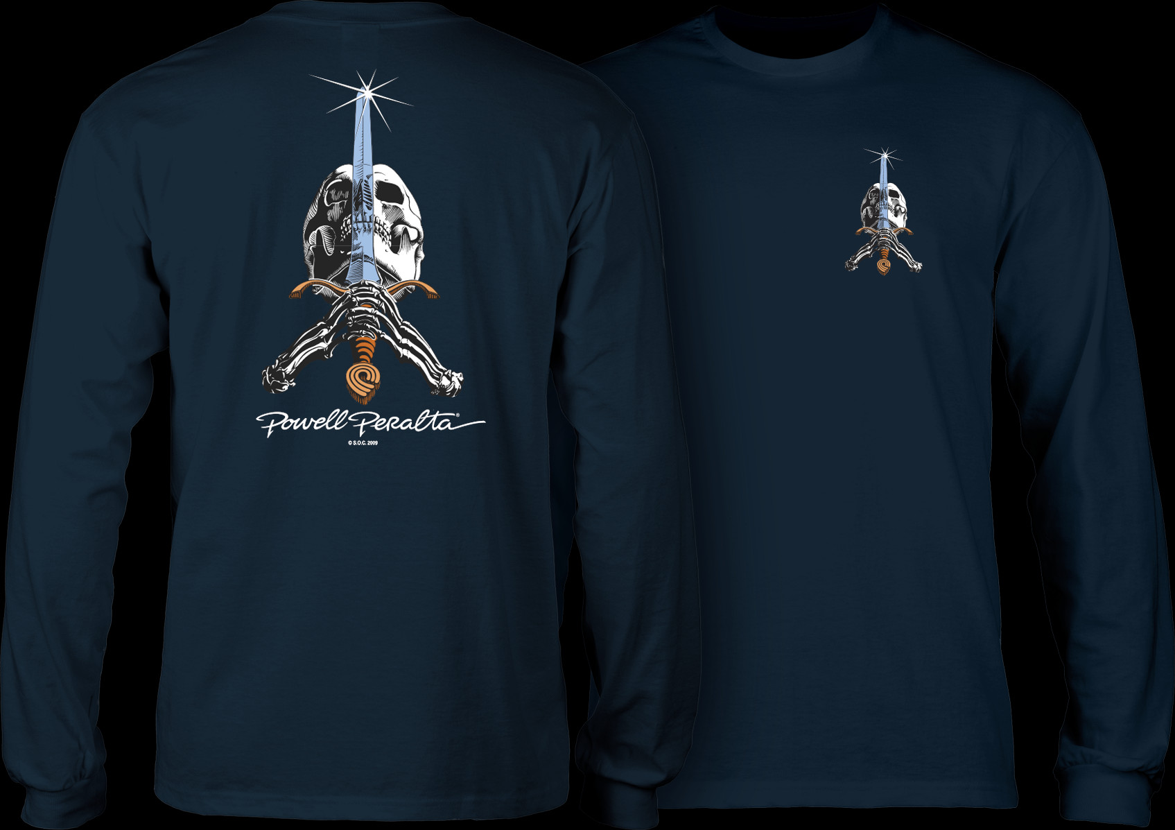 POWELL PERALTA00sクロスボーンズロングTシャツＳ＋ワッペン POWELL PERALTA00sクロスボーンズロングTシャツS＋ワッペン