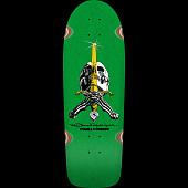 Powell Peralta OG Ray Rodriguez Skull & Sword Reissue Skateboard Deck Green Stain - 10 x 30