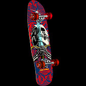 Powell Peralta Skull and Sword Complete Skateboard Gray