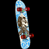 Powell Peralta Mini Skull & Sword Blue Complete Skateboard - 8 x 30